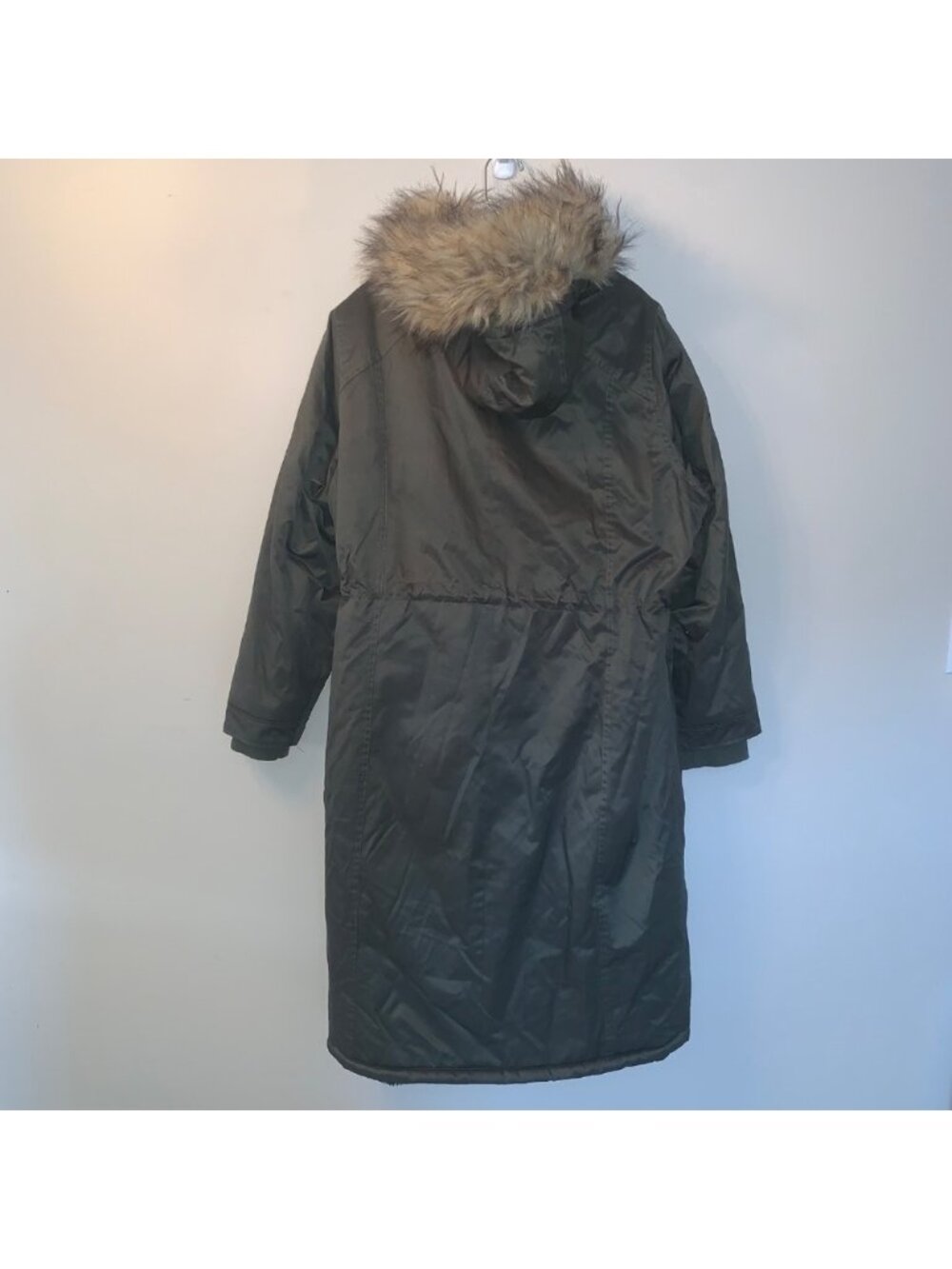 Torrid Green Long Parka Faux Fur Hood 3X - Picture 7 of 16